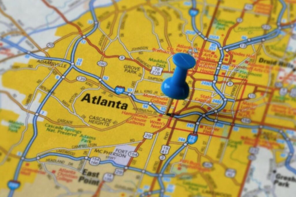 Atlanta map pin